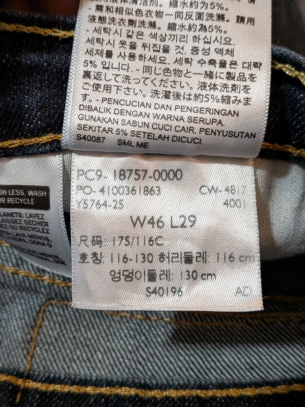 Levi's 541 Athletic Taper Jeans Men 46x29 Dark Wash Indigo Blue Measures 47x28